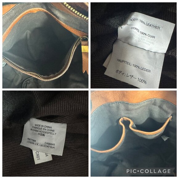 Madewell Brown Leather Top Handle Zipper Closure Satchel Shoulder Bag - Picture 11 of 14